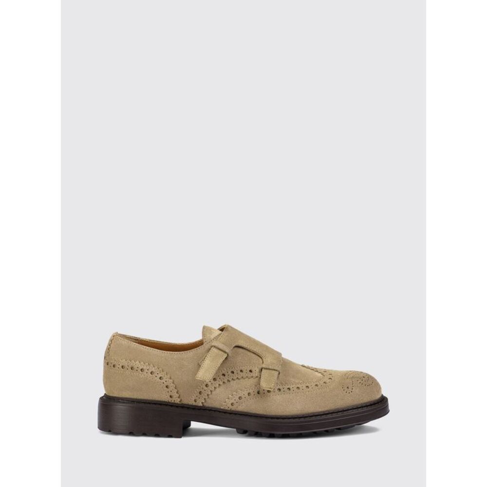 Doucal's Men Doucal's Suede Double Monk Strap Shoes With Round Toe